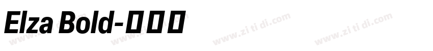Elza Bold字体转换